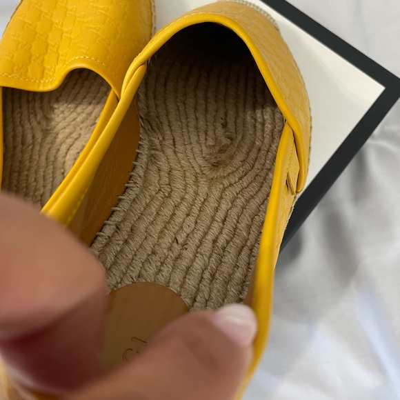 Gucci MicroGuccissima soft espadrille size 39.5 new buttercup - Picture 15 of 16